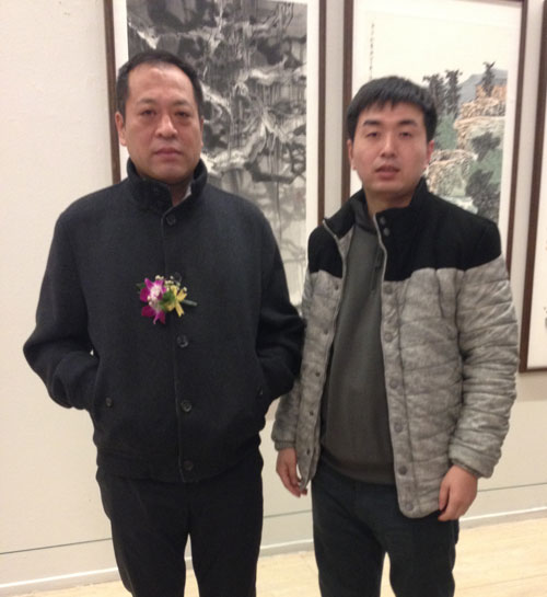 民革中央画院-落实院长宋旭与《艺术天成》范畴部经理林少云端合影